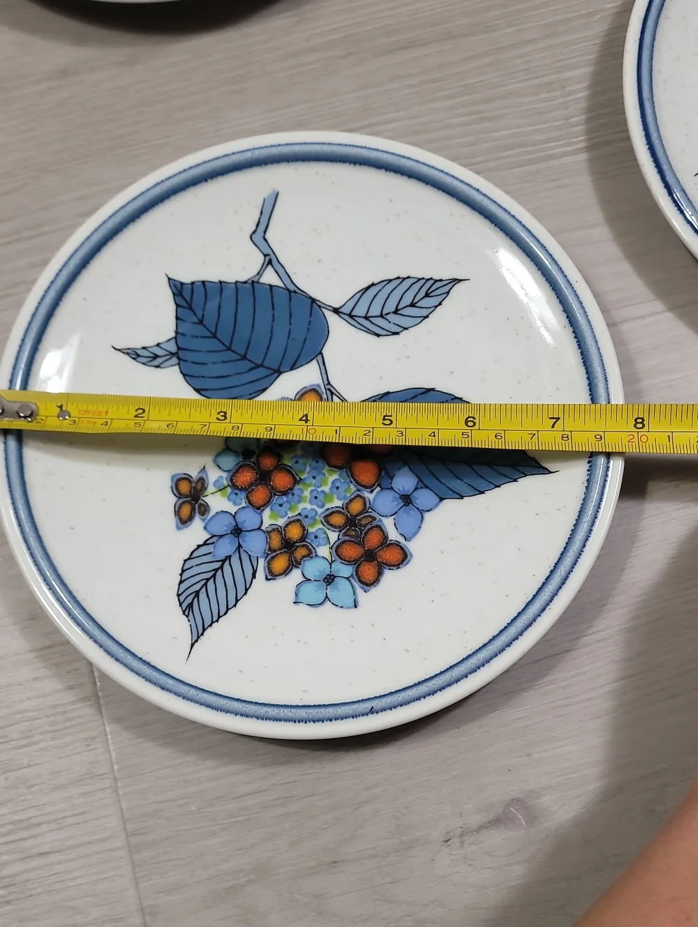 Vintage Mikasa Cordon Bleu Floral Salad Plates Set of 5 Cottagecore Speckled